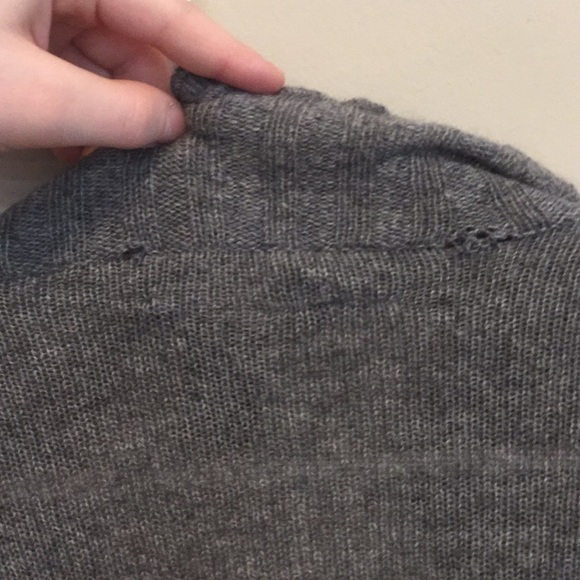 Pure Cashmere Grey Ruffled Cardigan - Picture 4 of 6